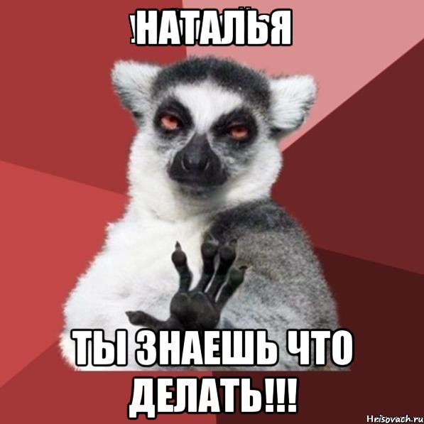 наталья ты знаешь что делать!!!, Мем Узбагойзя