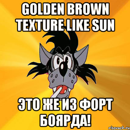 golden brown texture like sun это же из форт боярда!, Мем Волк