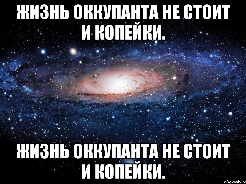 жизнь оккупанта не стоит и копейки. жизнь оккупанта не стоит и копейки.