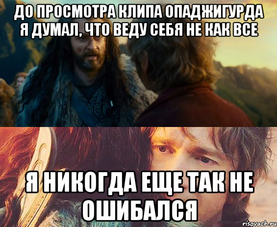 до просмотра клипа опаджигурда я думал, что веду себя не как все я никогда еще так не ошибался, Комикс Я никогда еще так не ошибался