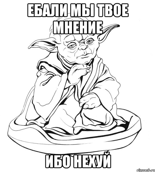 ебали мы твое мнение ибо нехуй, Мем Мастер Йода