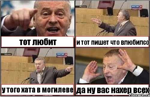 тот любит и тот пишет что влюбилсо у того хата в могилеве да ну вас нахер всех, Комикс жиреновский