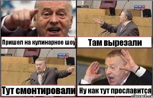 Пришел на кулинарное шоу Там вырезали Тут смонтировали Ну как тут прославится, Комикс жиреновский