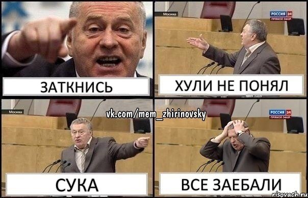 Заткнись Хули не понял Сука Все заебали, Комикс Жирик