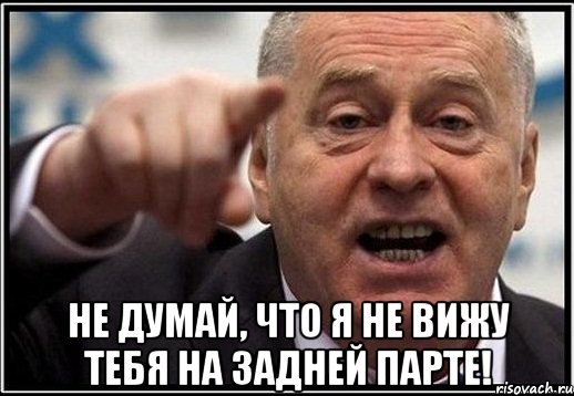  не думай, что я не вижу тебя на задней парте!, Мем жириновский ты