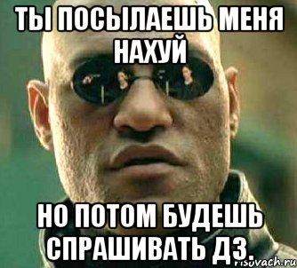 ты посылаешь меня нахуй но потом будешь спрашивать дз., Мем  а что если я скажу тебе