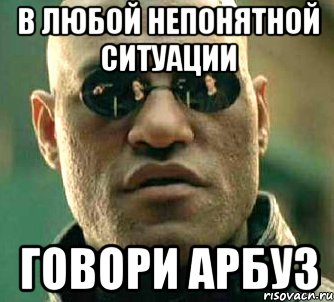 В любой непонятной ситуации Говори арбуз, Мем  а что если я скажу тебе