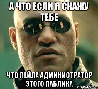 а что если я скажу тебе что лейла администратор этого паблика, Мем  а что если я скажу тебе