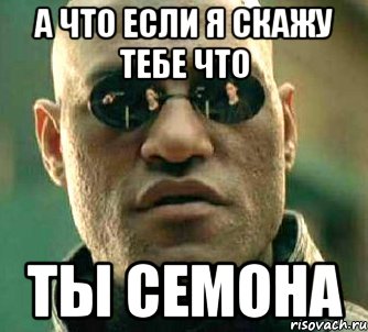 а что если я скажу тебе что ты семона, Мем  а что если я скажу тебе