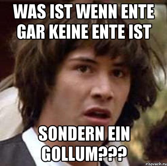 was ist wenn ente gar keine ente ist sondern ein gollum???, Мем А что если (Киану Ривз)