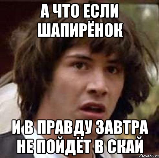 а что если шапирёнок и в правду завтра не пойдёт в скай, Мем А что если (Киану Ривз)