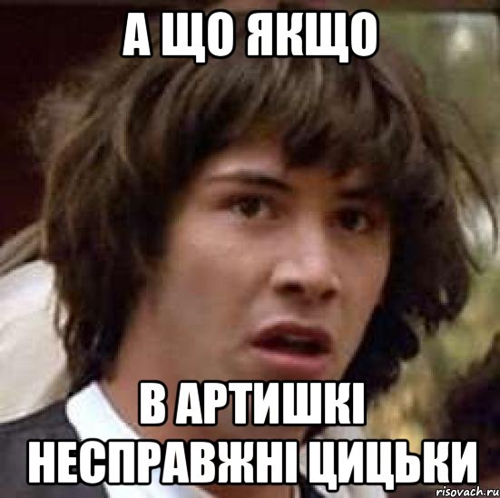 А що якщо В артишкі несправжні цицьки, Мем А что если (Киану Ривз)