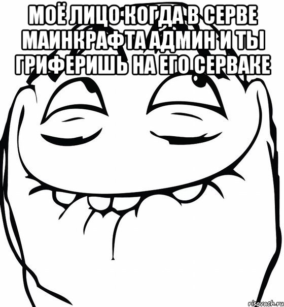 моё лицо когда в серве маинкрафта админ и ты гриферишь на его серваке , Мем  аааа