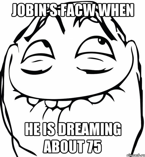 Jobin's facw when he is dreaming about 75, Мем  аааа