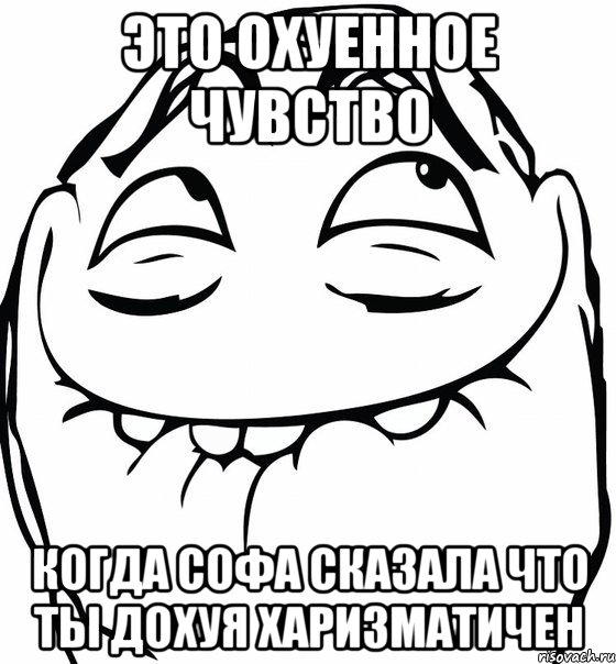 Это охуенное чувство Когда Софа сказала что ты дохуя харизматичен, Мем  аааа