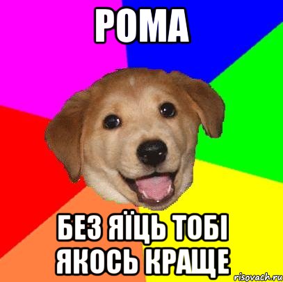 рома без яїць тобі якось краще, Мем Advice Dog