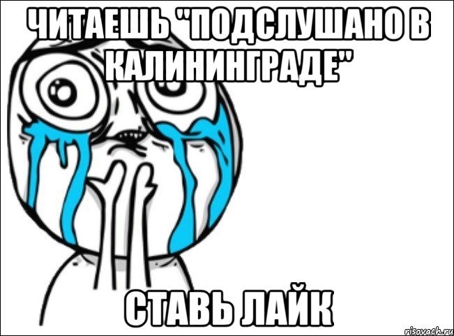 читаешь "подслушано в калининграде" ставь лайк, Мем Это самый