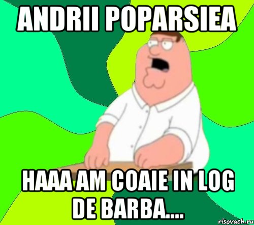 andrii poparsiea haaa am coaie in log de barba...., Мем  Да всем насрать (Гриффин)