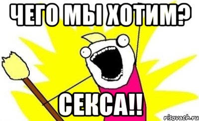 чего мы хотим? секса!!, Мем кто мы чего мы хотим