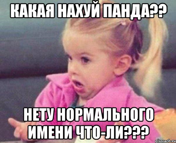 какая нахуй панда?? нету нормального имени что-ли???, Мем  Ты говоришь (девочка возмущается)