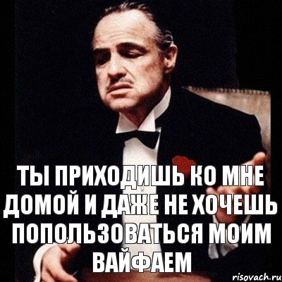 ты приходишь ко мне домой и даже не хочешь попользоваться моим вайфаем, Комикс Дон Вито Корлеоне 1