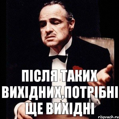 Після таких вихідних,потрібні ще вихідні, Комикс Дон Вито Корлеоне 1