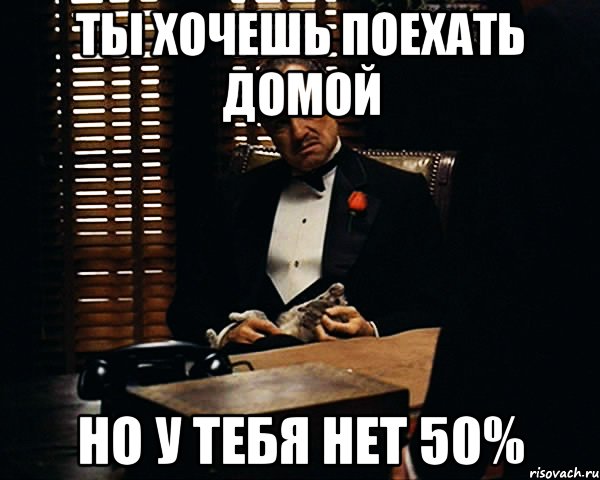 ты хочешь поехать домой но у тебя нет 50%, Мем Дон Вито Корлеоне