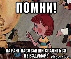 Помни! На ранг насосавши,спалиться не вздумай!, Мем Дядя Федор