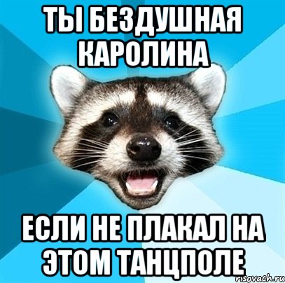 ты бездушная каролина если не плакал на этом танцполе, Мем Енот-Каламбурист