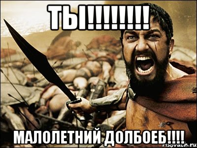 ты!!! малолетний долбоеб!!!, Мем Это Спарта