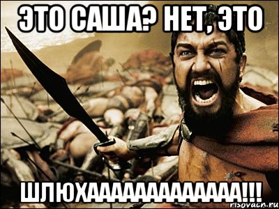 это саша? нет, это шлюхааааааааааааа!!!, Мем Это Спарта