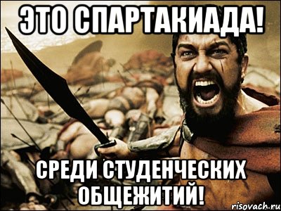 это спартакиада! среди студенческих общежитий!, Мем Это Спарта