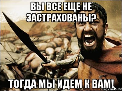 вы все еще не застрахованы? тогда мы идем к вам!, Мем Это Спарта