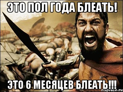 ЭТО ПОЛ ГОДА БЛЕАТЬ! ЭТО 6 МЕСЯЦЕВ БЛЕАТЬ!!!, Мем Это Спарта