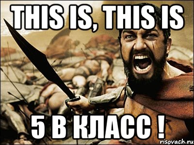 This is, this is 5 В КЛАСС !, Мем Это Спарта