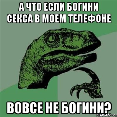 а что если богини секса в моем телефоне вовсе не богини?, Мем Филосораптор