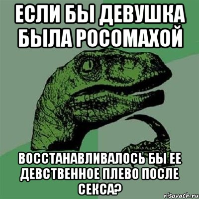 Если бы девушка была Росомахой Восстанавливалось бы ее девственное плево после секса?, Мем Филосораптор