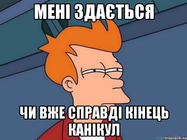 мені здається чи вже справді кінець канікул, Мем  Фрай (мне кажется или)