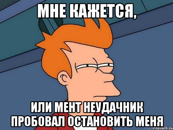 мне кажется, или мент неудачник пробовал остановить меня, Мем  Фрай (мне кажется или)