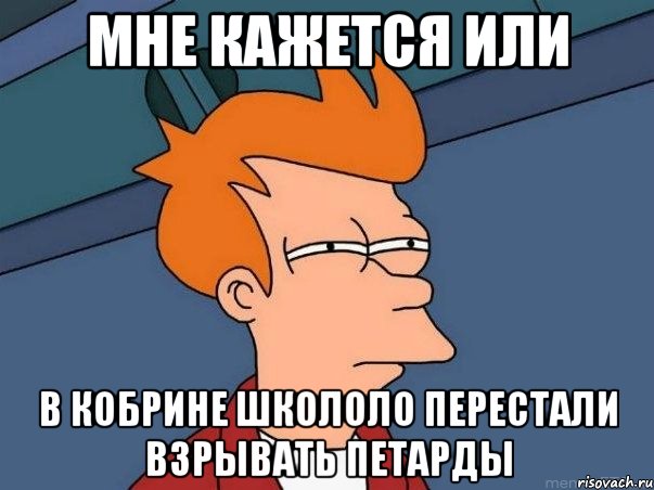 Мне кажется или В кобрине школоло перестали взрывать петарды, Мем  Фрай (мне кажется или)