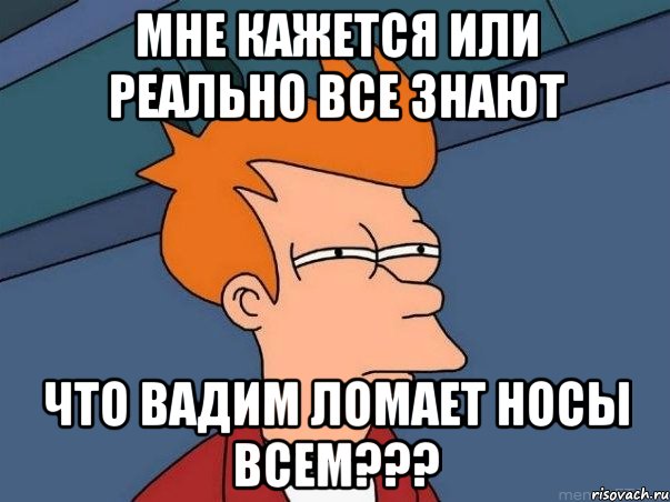 Мне кажется или реально все знают что Вадим ломает носы всем???, Мем  Фрай (мне кажется или)