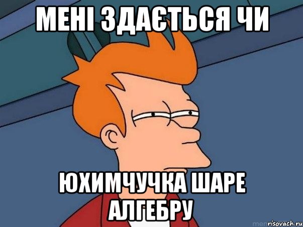 Мені здається чи Юхимчучка шаре алгебру, Мем  Фрай (мне кажется или)