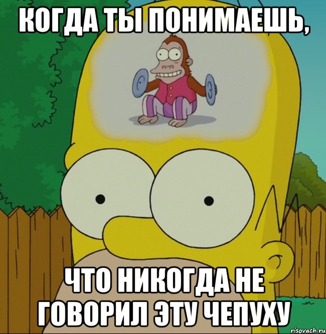 когда ты понимаешь, что никогда не говорил эту чепуху, Мем  Гомер Симпсон