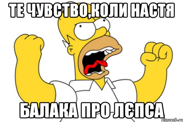 Те чувство,коли Настя балака про Лєпса, Мем Разъяренный Гомер