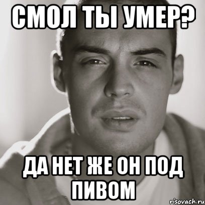 смол ты умер? да нет же он под пивом, Мем Гуф