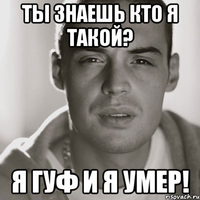 ты знаешь кто я такой? Я гуф и я умер!, Мем Гуф