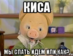 Киса Мы спать идем или как?