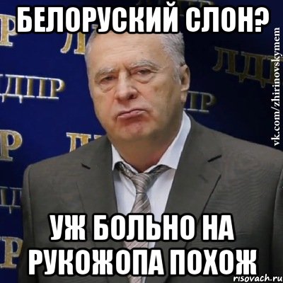 белоруский слон? уж больно на рукожопа похож, Мем Хватит это терпеть (Жириновский)