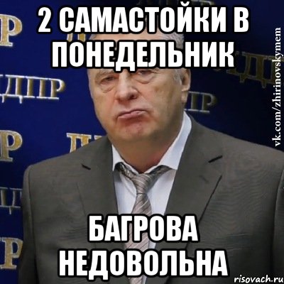 2 самастойки в понедельник багрова недовольна, Мем Хватит это терпеть (Жириновский)