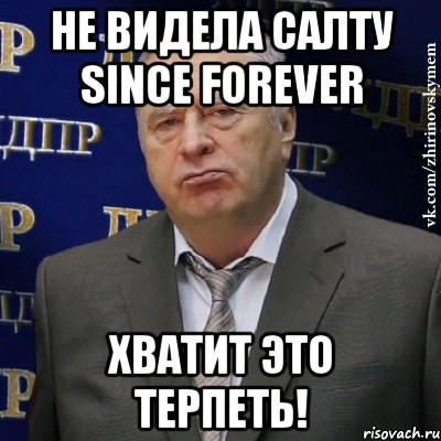 не видела салту since forever хватит это терпеть!, Мем Хватит это терпеть (Жириновский)